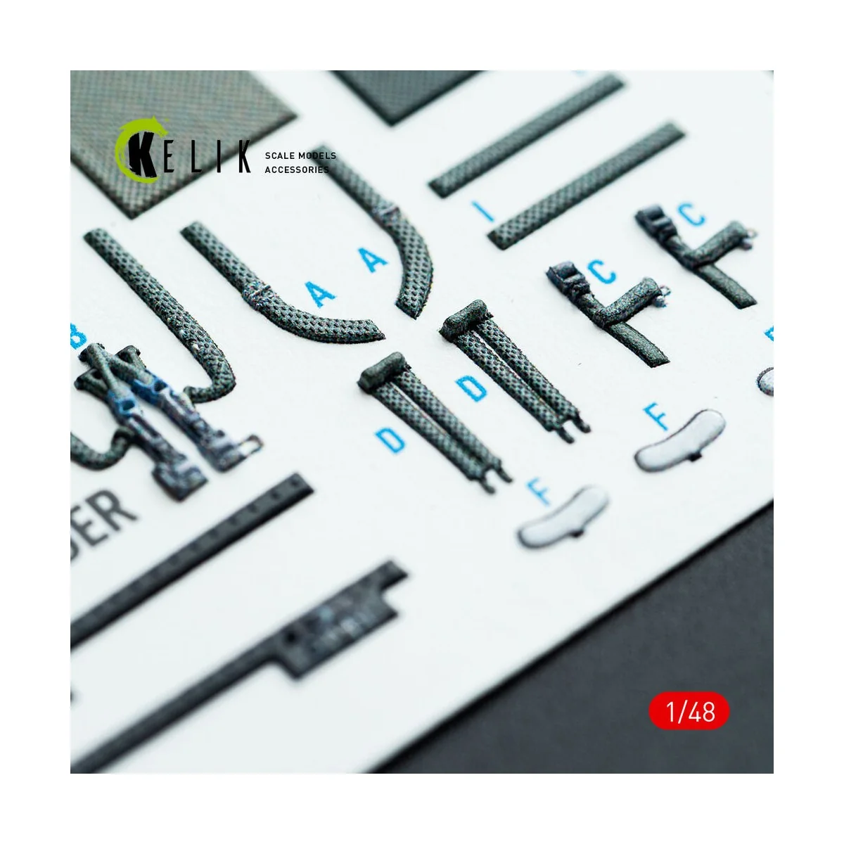 F-8J Crusader - interior 3D decals for Hasegawa kit, 1/48 - Kelik K...