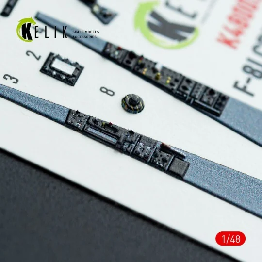 F-8J Crusader - interior 3D decals for Hasegawa kit, 1/48 - Kelik K...