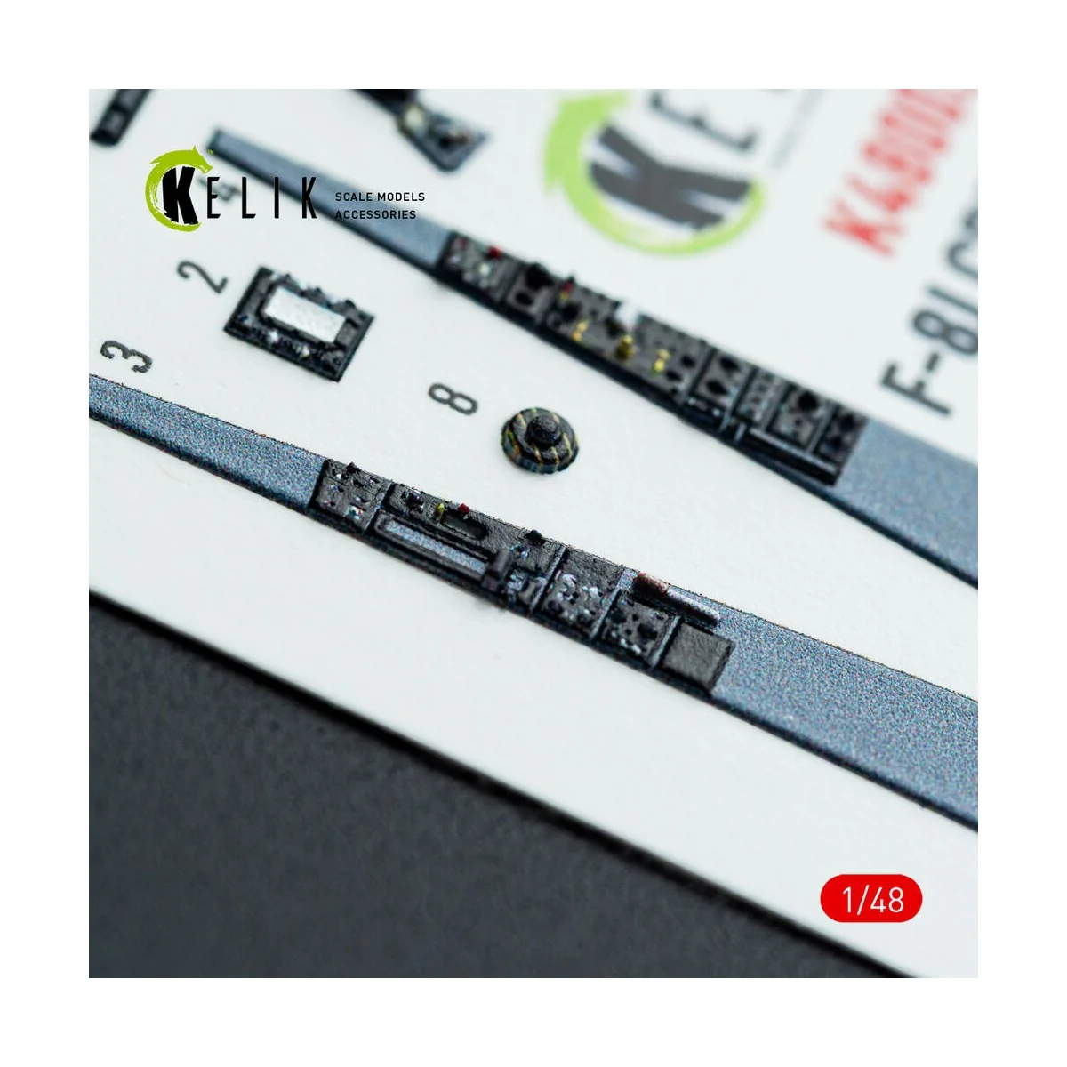 F-8J Crusader - interior 3D decals for Hasegawa kit, 1/48 - Kelik K...