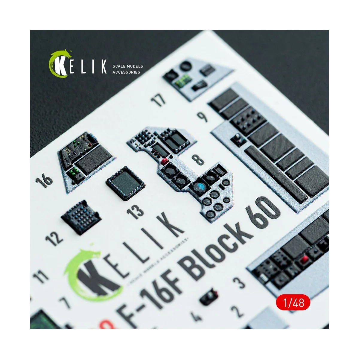 F-16F Block 60 - interior 3D decals for Hasegawa kit, 1/48 - Kelik ...