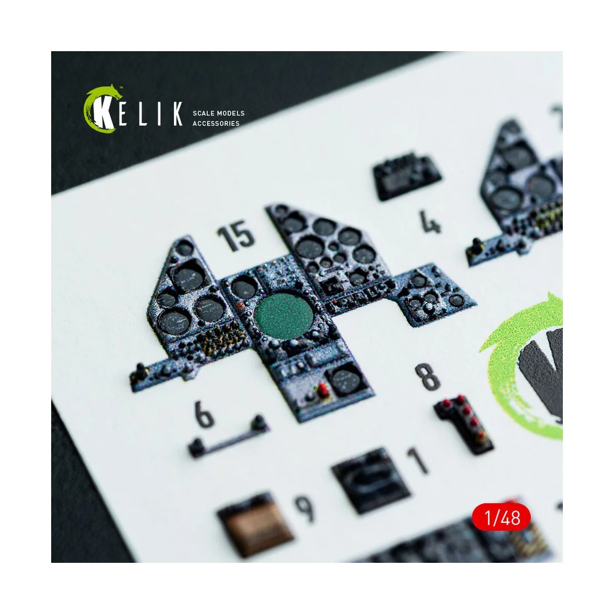 Harrier GR1/GR3 interior 3D decals for Kinetic kit, 1/48 - Kelik K4...