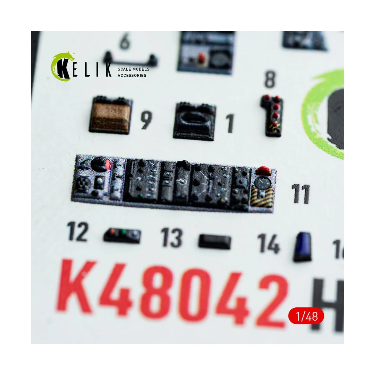 Harrier GR1/GR3 interior 3D decals for Kinetic kit, 1/48 - Kelik K4...