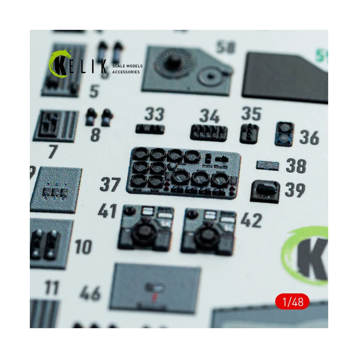 Do-217 N/J - interior 3D decals for ICM kit, 1/48 - Kelik K48143