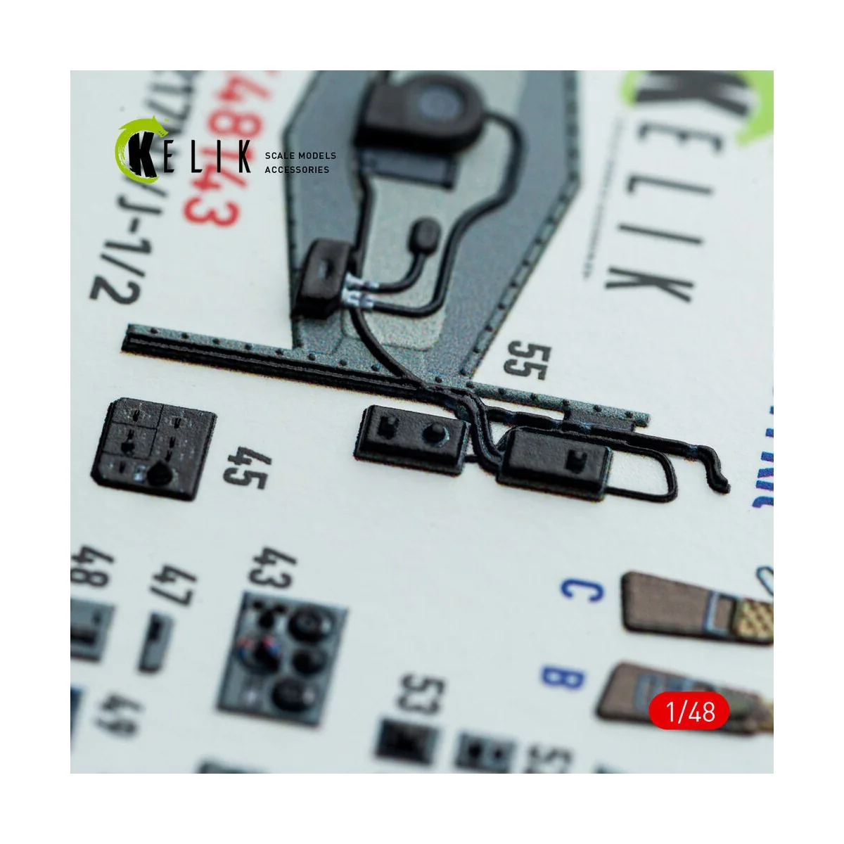 Do-217 N/J - interior 3D decals for ICM kit, 1/48 - Kelik K48143