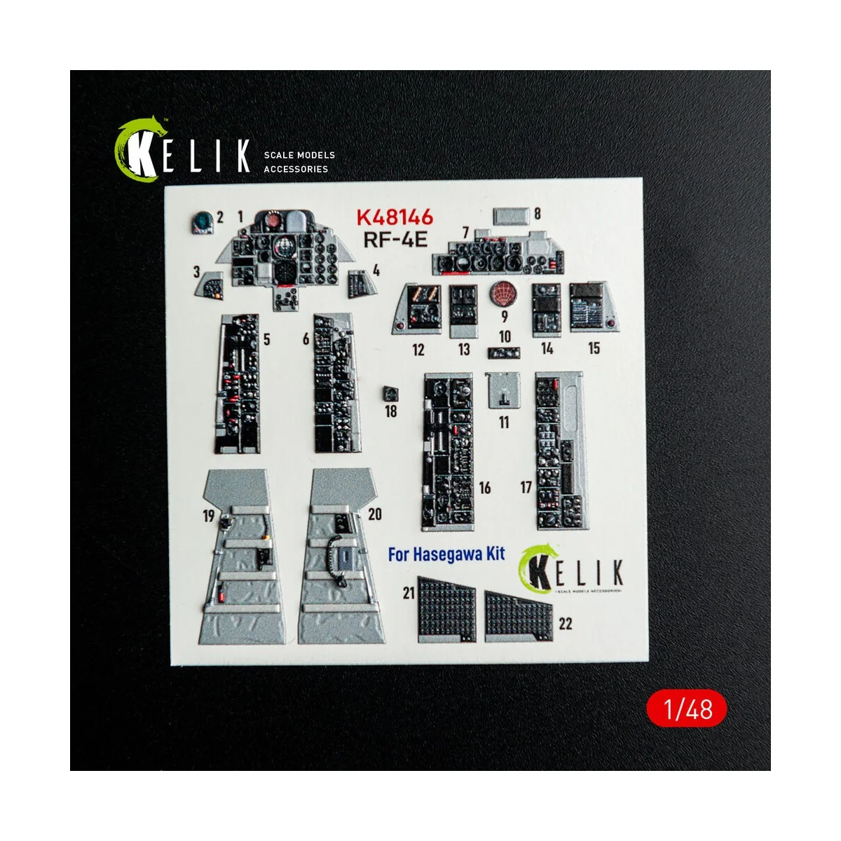 RF-4E - interior 3D decals for Hasegawa kit, 1/48 - Kelik K48146