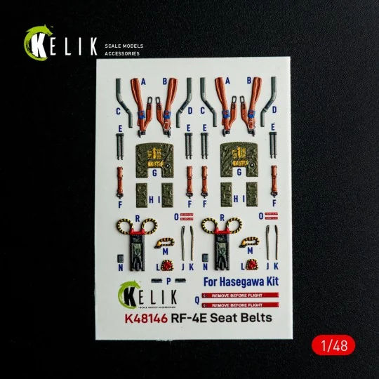 RF-4E - interior 3D decals for Hasegawa kit, 1/48 - Kelik K48146