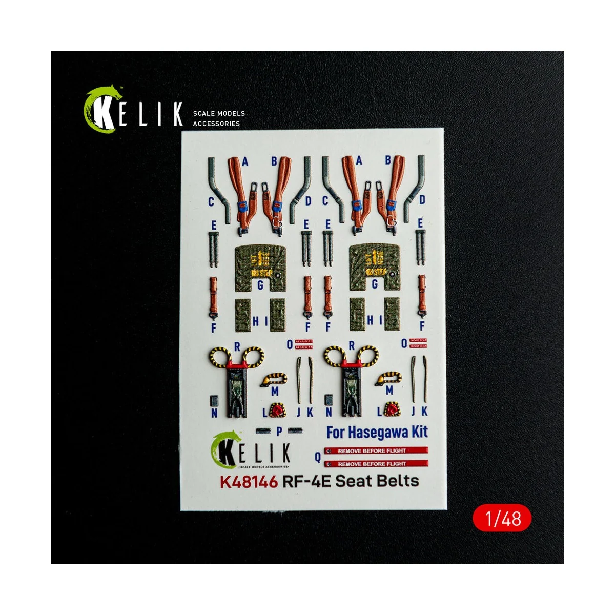 RF-4E - interior 3D decals for Hasegawa kit, 1/48 - Kelik K48146