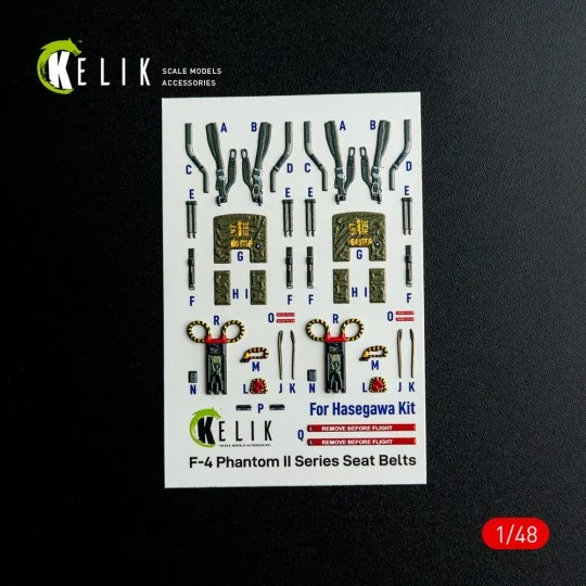 F-4J/S - interior 3D decals for Hasegawa kit, 1/48 - Kelik K48147