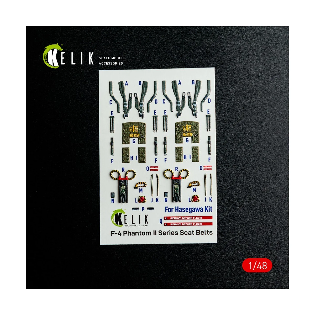 F-4J/S - interior 3D decals for Hasegawa kit, 1/48 - Kelik K48147