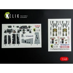 F-4E - interior 3D decals for Hasegawa kit, 1/48 - Kelik K48148