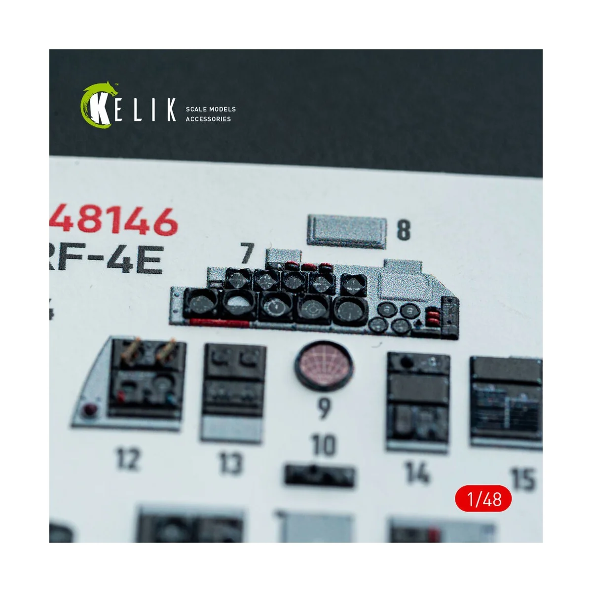 RF-4E - interior 3D decals for Hasegawa kit, 1/48 - Kelik K48146