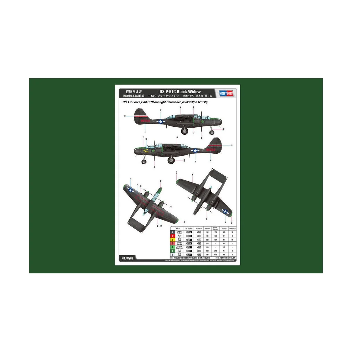 US P-61C Black Widow - Hobby Boss 87263