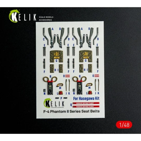F-4E - interior 3D decals for Hasegawa kit, 1/48 - Kelik K48148