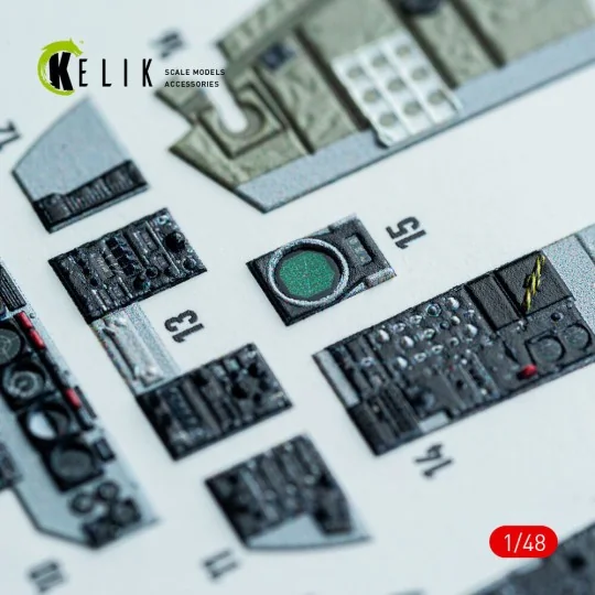 F-4J/S - interior 3D decals for Hasegawa kit, 1/48 - Kelik K48147