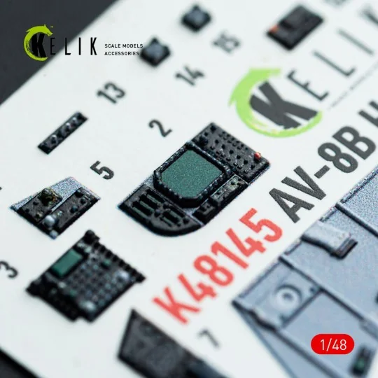 AV-8B Harrier - interior 3D decals for Hasegawa kit, 1/48 - Kelik K...