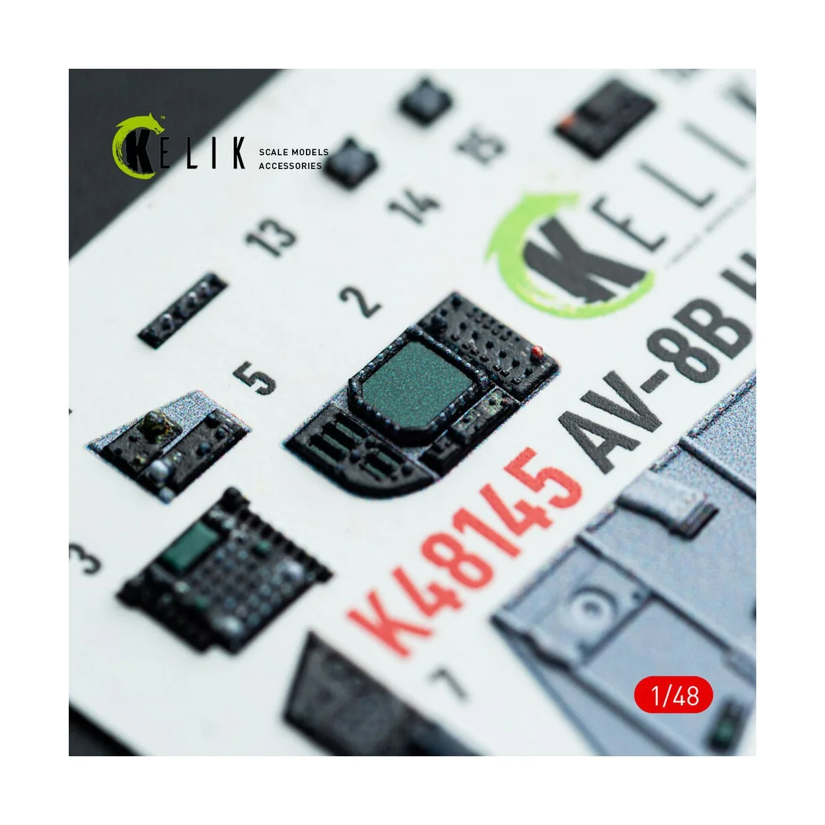 AV-8B Harrier - interior 3D decals for Hasegawa kit, 1/48 - Kelik K...