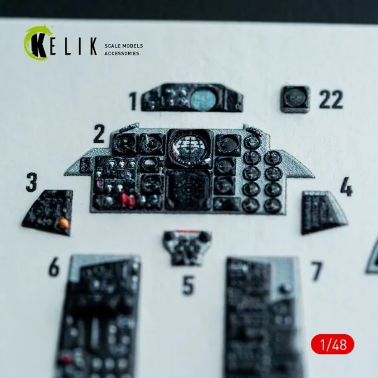 F-4J/S - interior 3D decals for Hasegawa kit, 1/48 - Kelik K48147