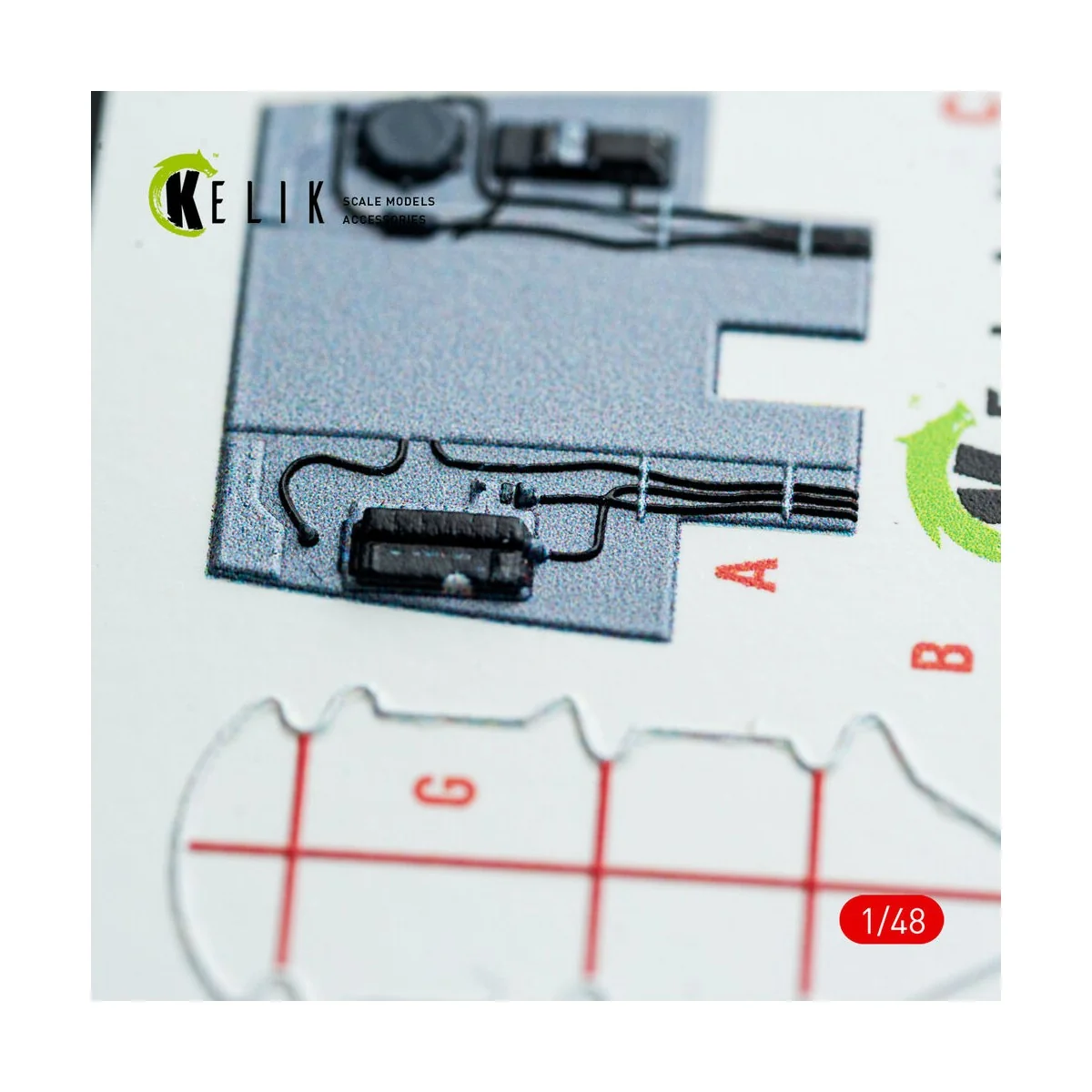 AV-8B Harrier - interior 3D decals for Hasegawa kit, 1/48 - Kelik K...