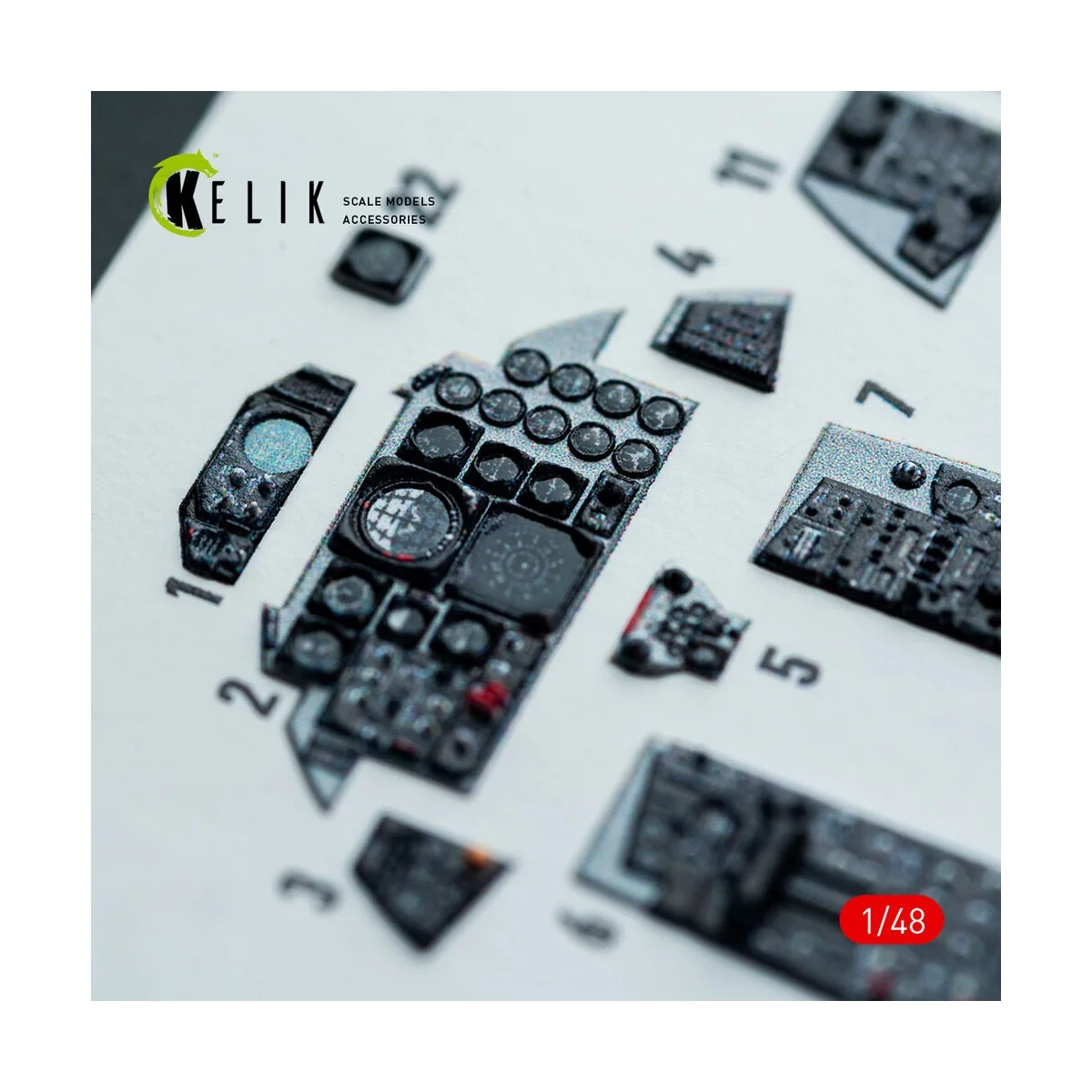 F-4J/S - interior 3D decals for Hasegawa kit, 1/48 - Kelik K48147