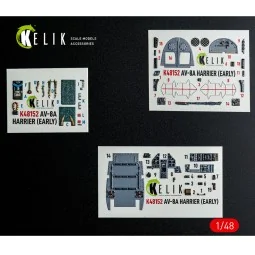 AV-8A HARRIER (Early) - interior 3D decals for Kinetic kit, 1/48 - ...