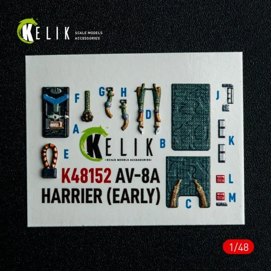 AV-8A HARRIER (Early) - interior 3D decals for Kinetic kit, 1/48 - ...