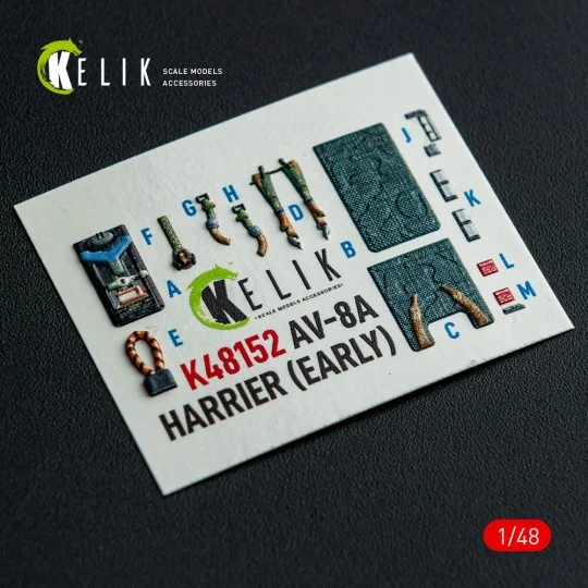 AV-8A HARRIER (Early) - interior 3D decals for Kinetic kit, 1/48 - ...