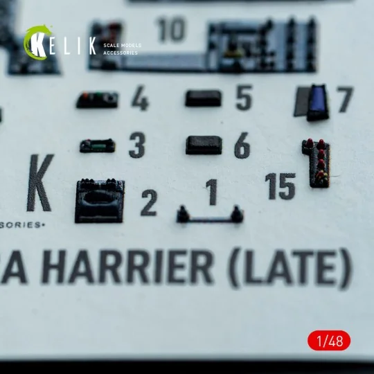 AV-8A HARRIER (Late) - interior 3D decals for Kinetic kit, 1/48 - K...