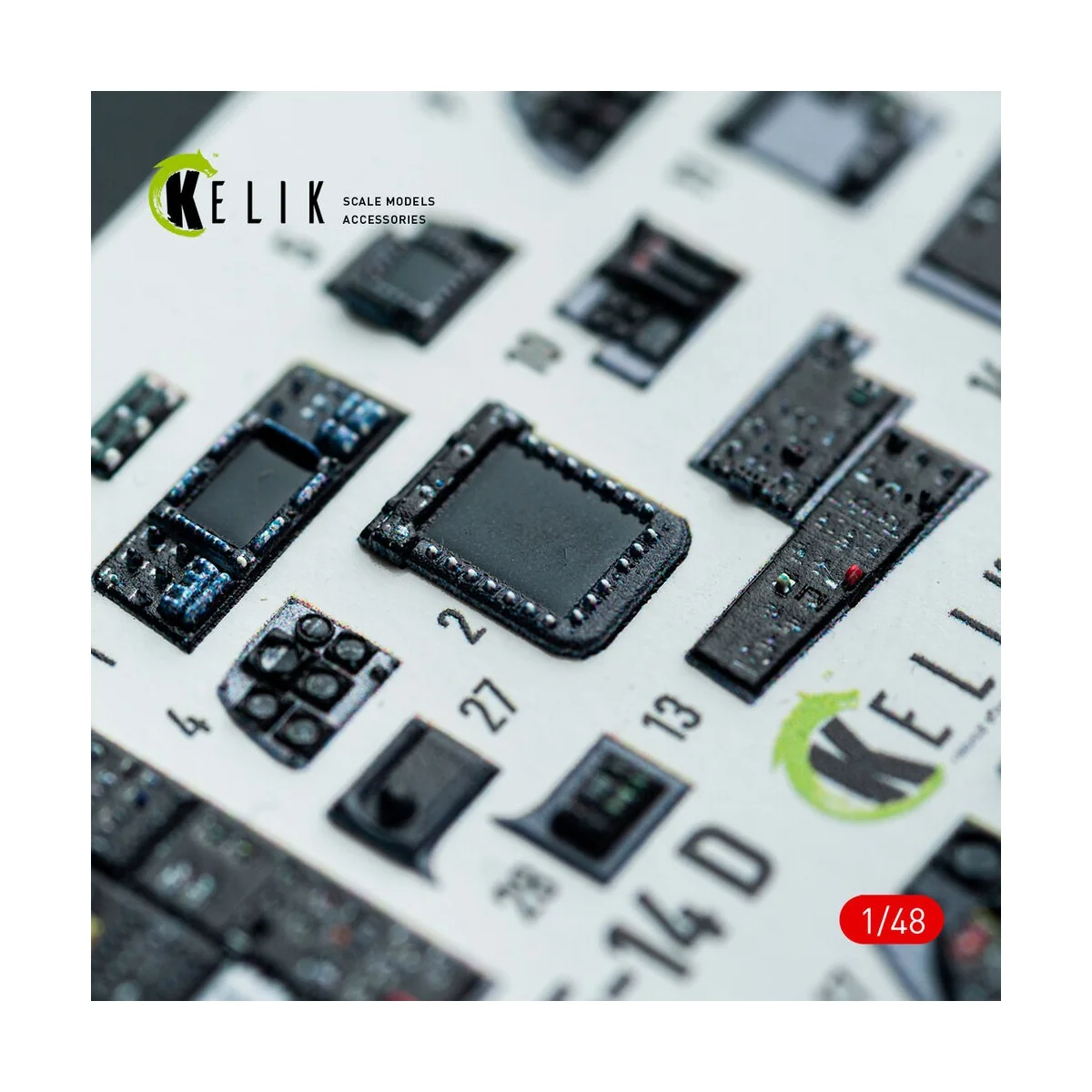 F-14D - interior 3D decals for GWH kit, 1/48 - Kelik K48159