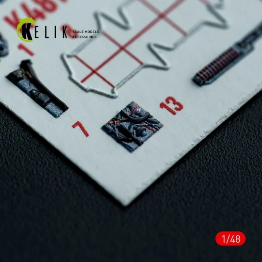 AV-8A HARRIER (Late) - interior 3D decals for Kinetic kit, 1/48 - K...