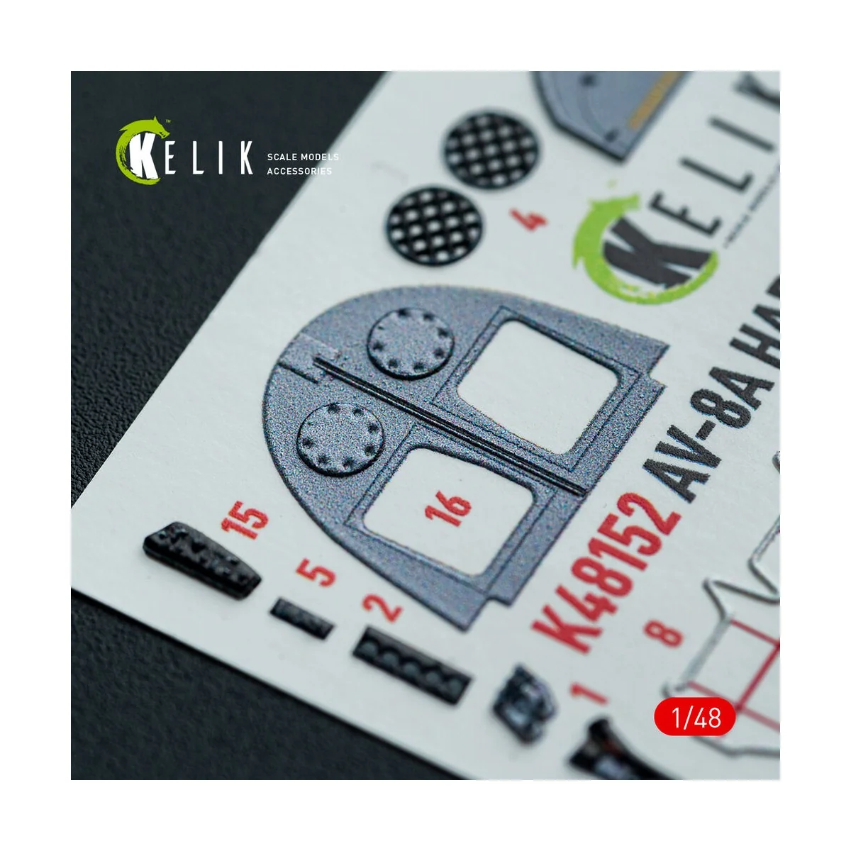 AV-8A HARRIER (Early) - interior 3D decals for Kinetic kit, 1/48 - ...