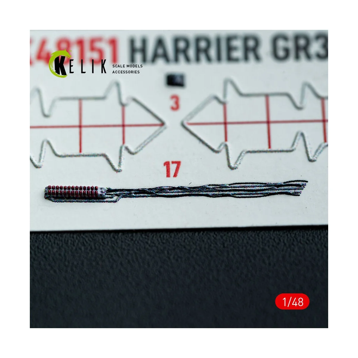 HARRIER GR3 - interior 3D decals for Kinetic kit, 1/48 - Kelik K48151