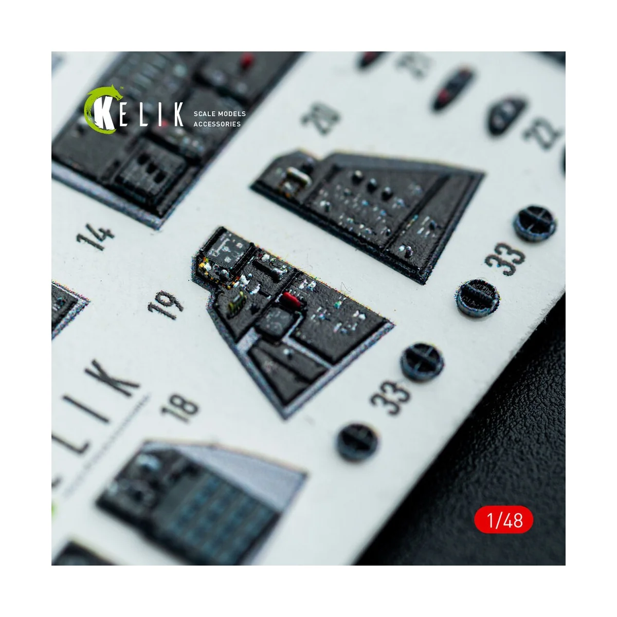 F-14D - interior 3D decals for GWH kit, 1/48 - Kelik K48159