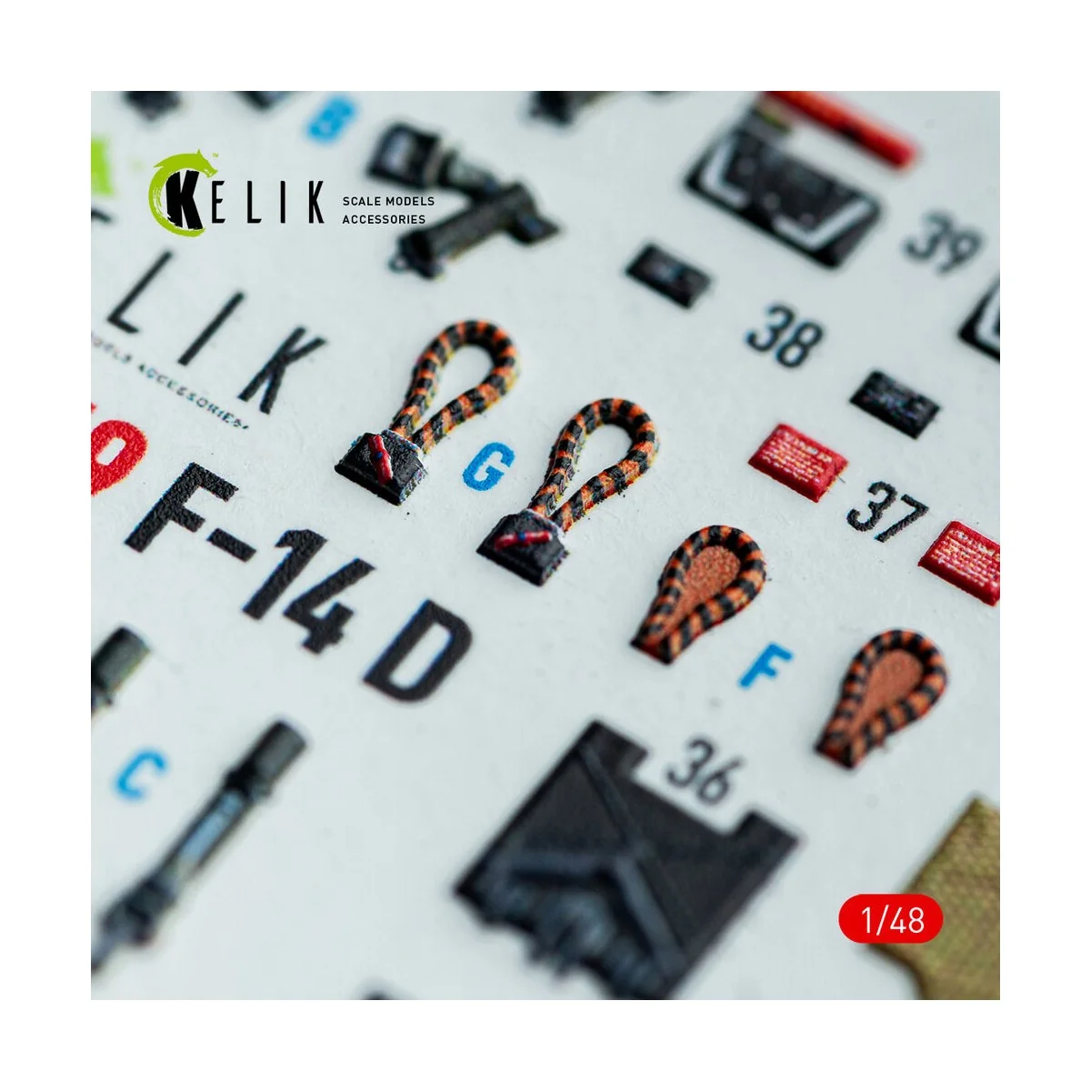 F-14D - interior 3D decals for GWH kit, 1/48 - Kelik K48159