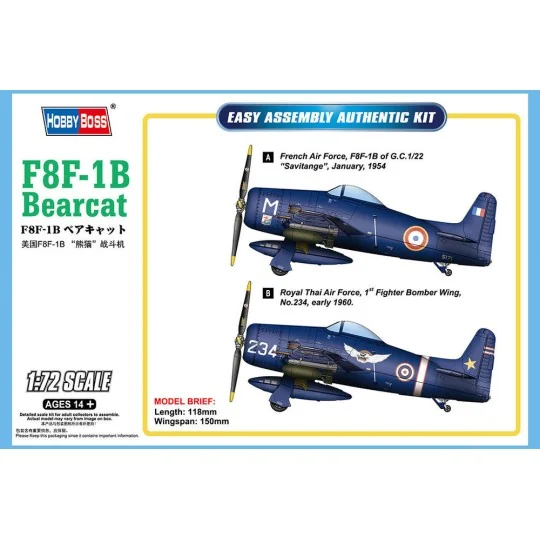 F8F-1B Bearcat, 1/72 - Hobby Boss 87268 F8F-1B Bearcat, 1/72 - Hobby Boss 87268