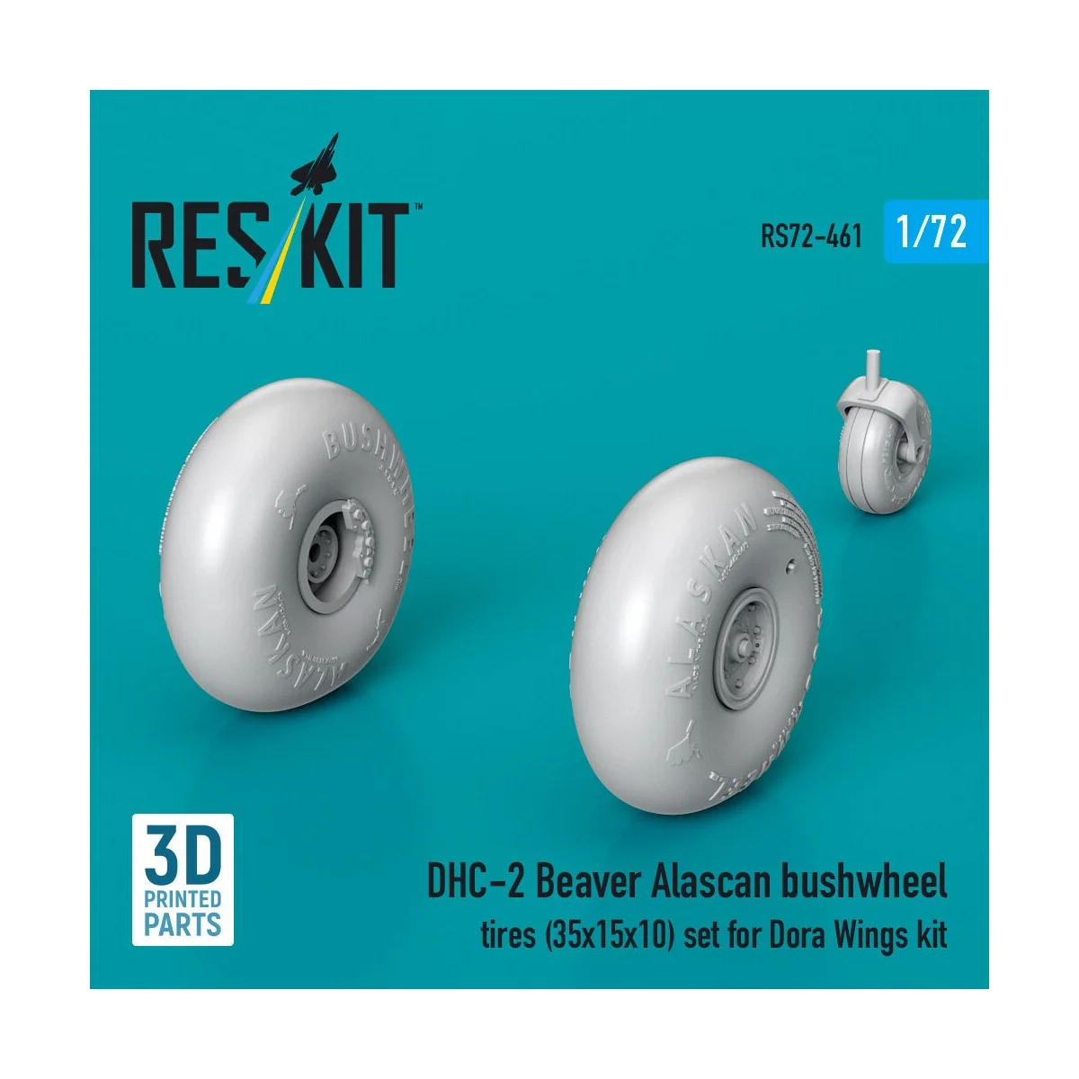 DHC-2 Beaver Alascan bushwheel tires (35x15x10) set for Dora Wings ...