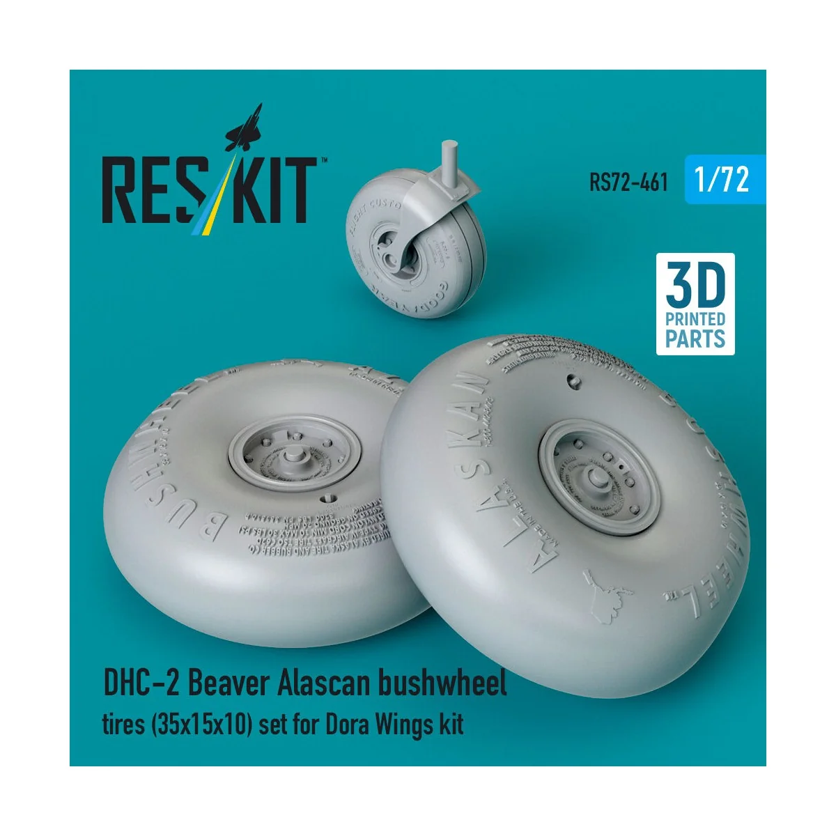 DHC-2 Beaver Alascan bushwheel tires (35x15x10) set for Dora Wings ...