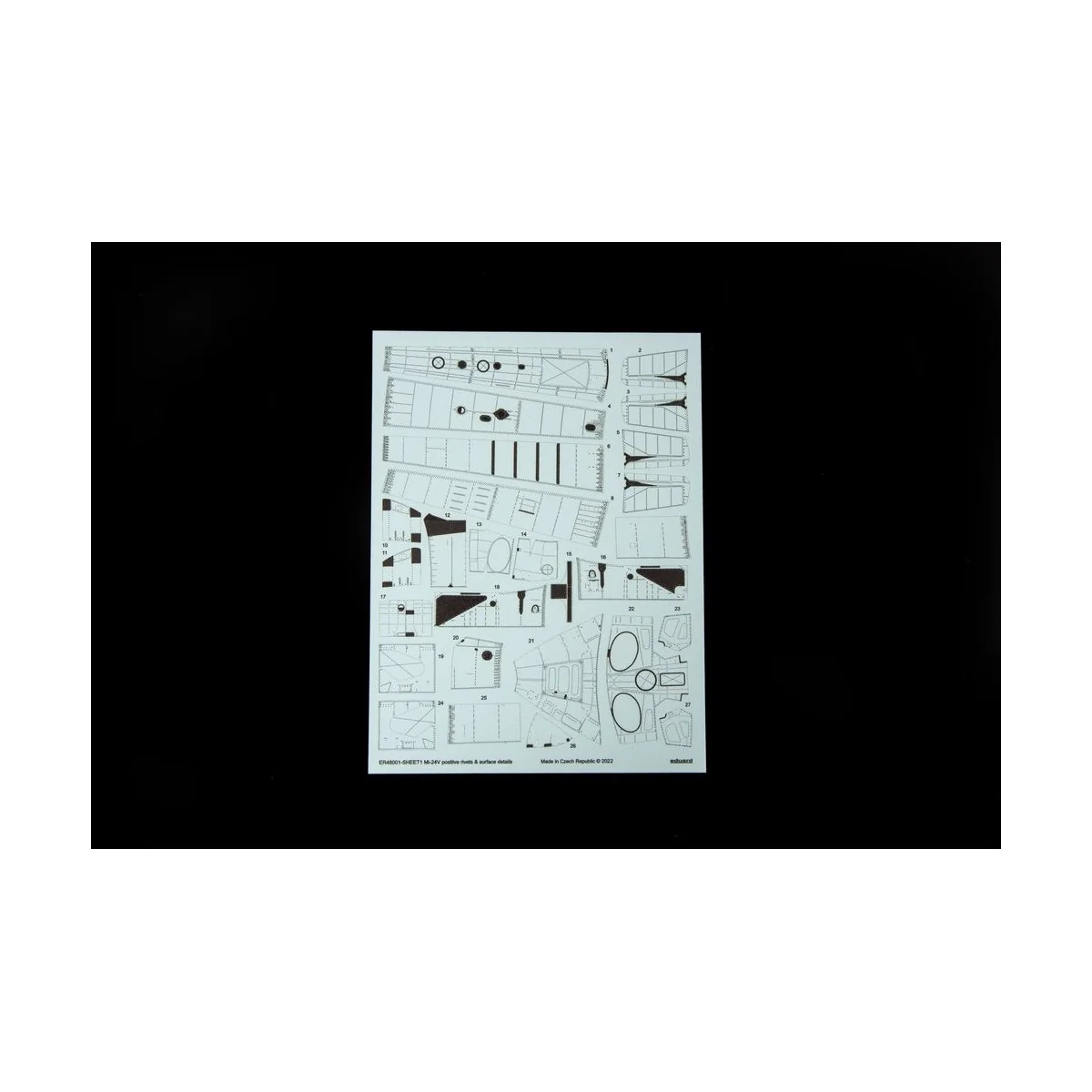 Mi-24V positive rivets & surface details 1/48 - Eduard Accessories ...