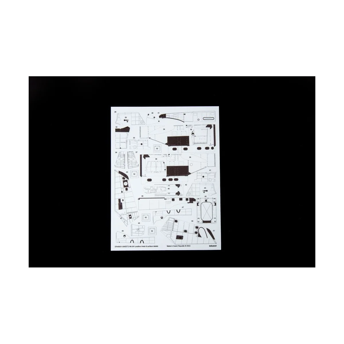 Mi-24V positive rivets & surface details, 1/48 - Eduard Accessories...