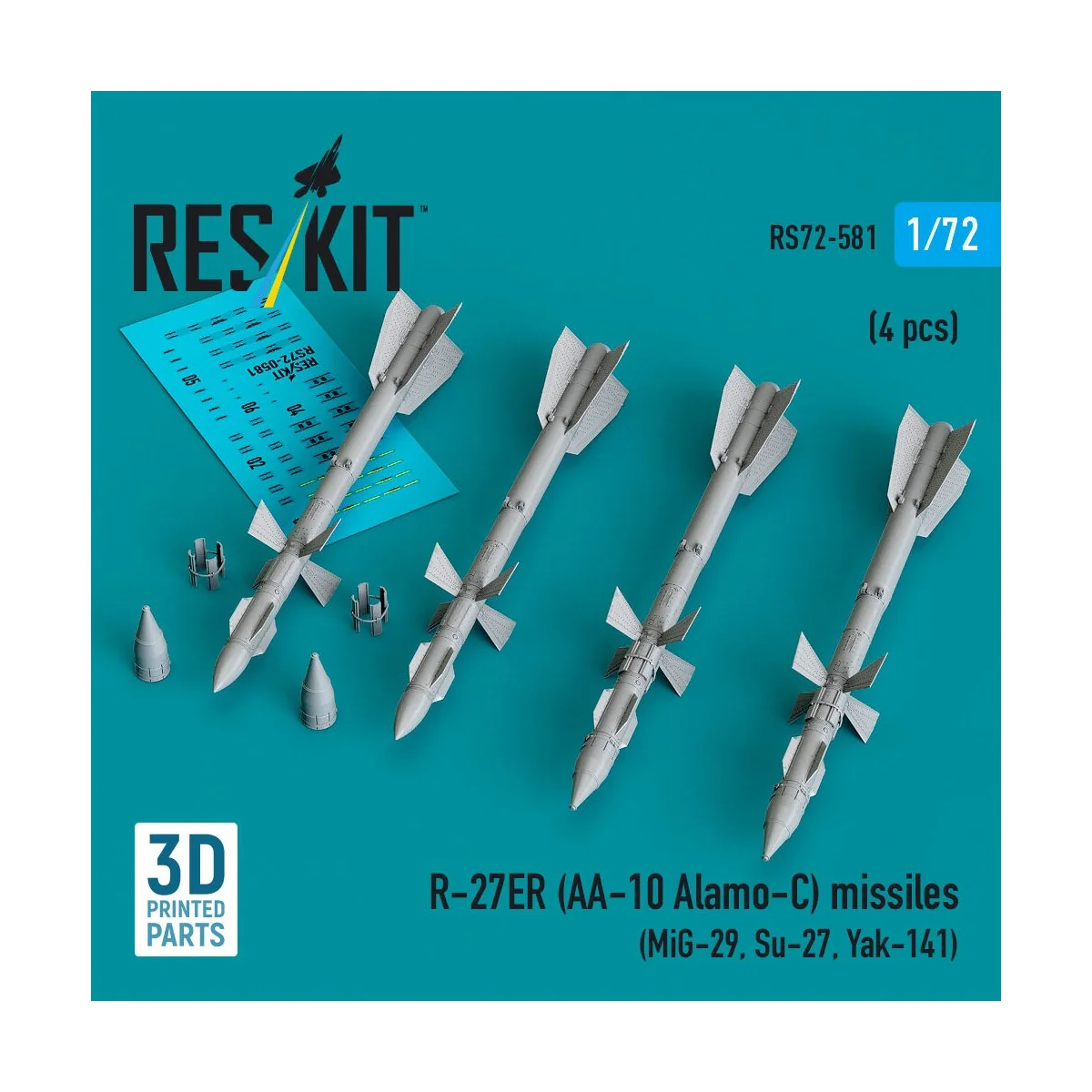 R-27ER (AA-10 Alamo-C) missiles (4 pcs) (MiG-29, Su-27, Yak-141) (3...