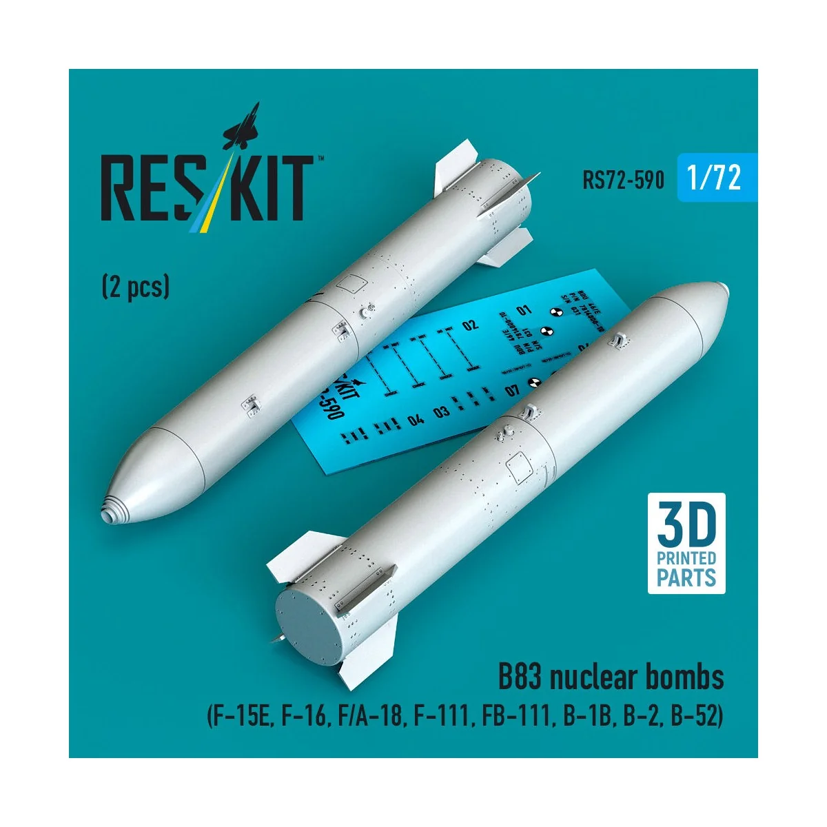 B83 nuclear bombs (2 pcs) (F-15E, F-16, F/A-18, F-111, FB-111, B-1B...