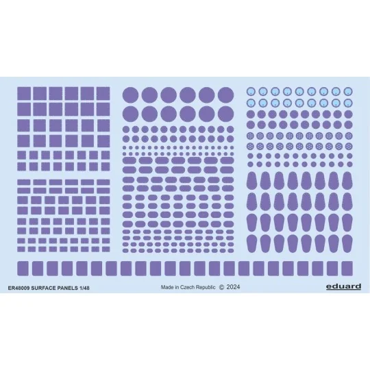 Surface panels, 1/48 - Eduard Accessories ER48009 Surface panels, 1/48 - Eduard Accessories ER48009