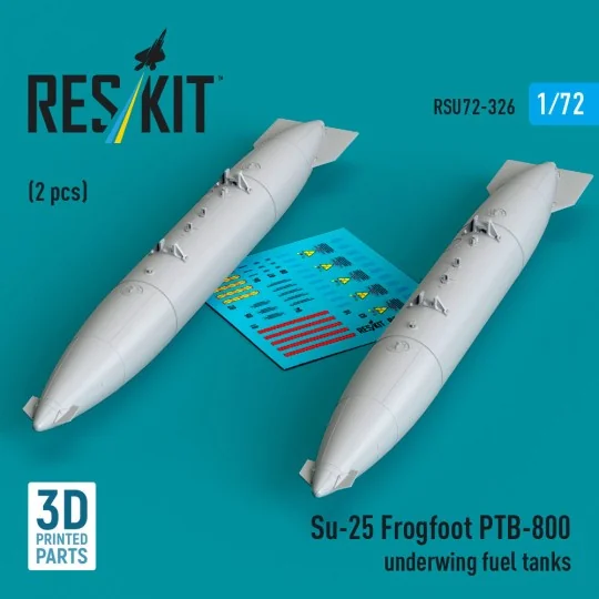 Su-25 Frogfoot PTB-800 underwing fuel tanks (2 pcs) (3D Printed), 1...
