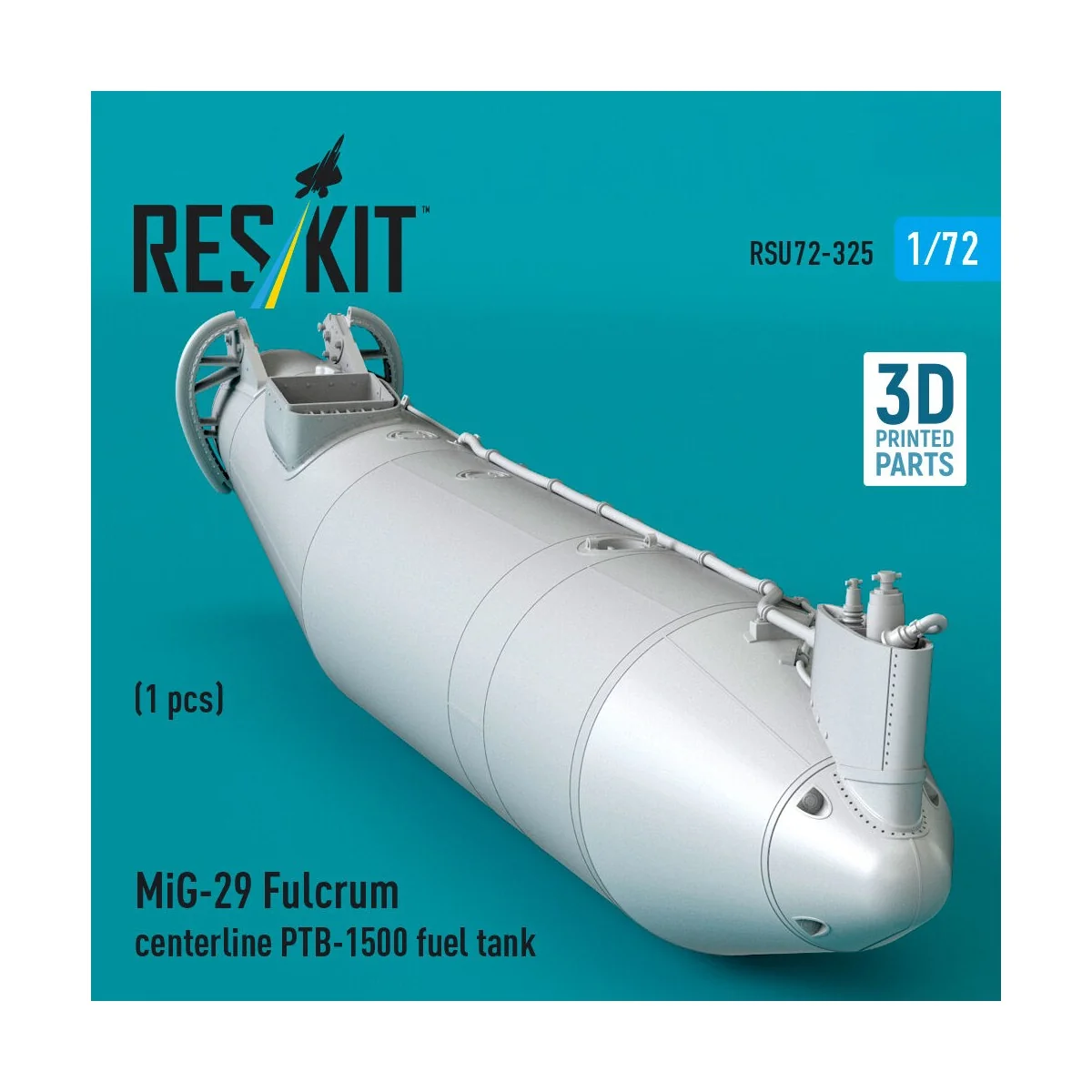 MiG-29 Fulcrum centerline PTB-1500 fuel tank (1 pcs) (3D Printed), ...