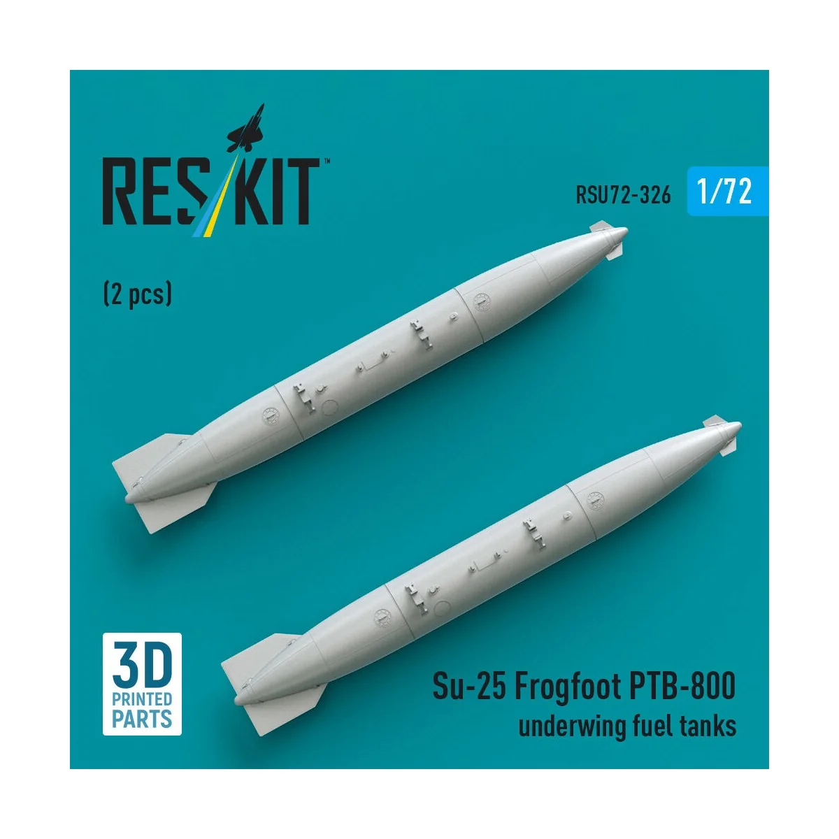 Su-25 Frogfoot PTB-800 underwing fuel tanks (2 pcs) (3D Printed), 1...