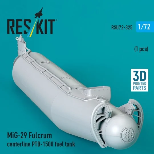MiG-29 Fulcrum centerline PTB-1500 fuel tank (1 pcs) (3D Printed), ...