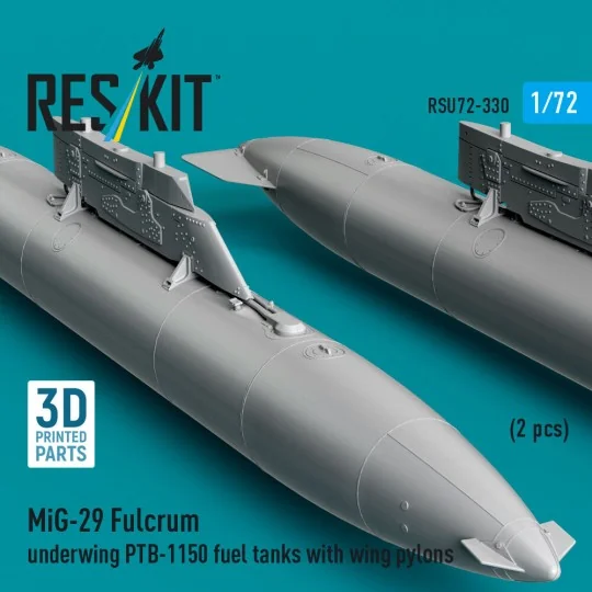 MiG-29 Fulcrum underwing PTB-1150 fuel tanks with wing pylons (2 pc...