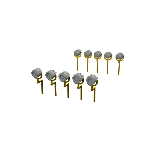 USN searchlights 12 inch PRINT, 1/350 - Eduard Accessories 653007 USN searchlights 12 inch PRINT, 1/350 - Eduard Accessories 653007