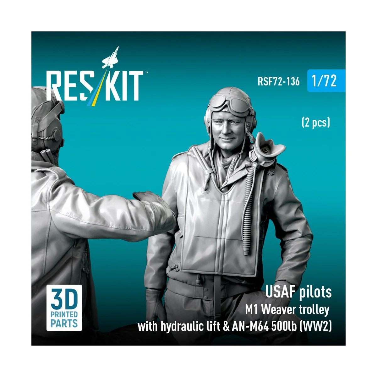 USAF pilots (2pcs) & M1 Weaver Hydraulic bomb lift & AN-M64 500lb (...