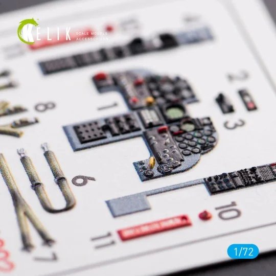 F-5E Tiger II early series interior 3D decals for Dream Model kit, ...