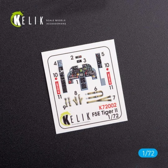 F-5E Tiger II early series interior 3D decals for Dream Model kit, ...